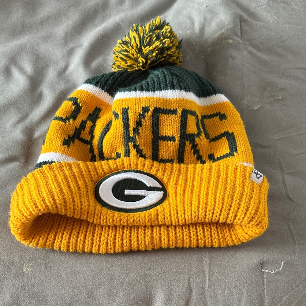 Green Bay Packers winter hat Beanie - Green and Yellow 47 brand